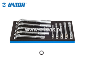 Zestaw kluczy fajkowych 6-kątne 8-19mm 10el. Unior