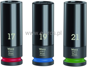 Zestaw końcówek nasadowych 1/2" 3szt. Wheel Impaktor Wera