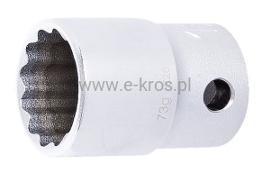 Nasadka 1/2" 20mm 12-kątna z otworem Unior