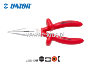 Szczypce tnące półokr. 200mm chwyt VDE Unior