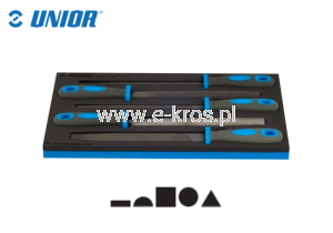 Zestaw pilników półgładzik na wkładce 5szt. Unior