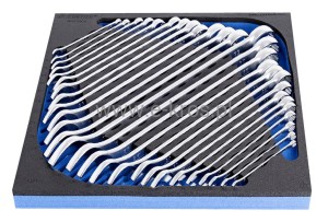 Zestaw kluczy płasko-oczkowych długich na wkładce SOS 26 szt. Unior 