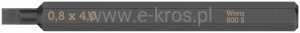 Końcówka płaska 0.8x4.0/70mm 800 S Wera