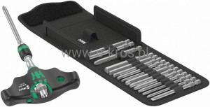 Zestaw trzpieni z rękojeścią ''T'' Kraftform Kompakt 400 RA Set 1, 17el. Wera