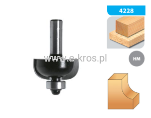 Frez trzpieniowy widiowy 38x19xR12 trzpień 8mm