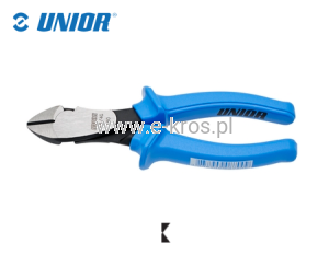 Szczypce tnące boczne 180mm wzmoc. czarne Unior