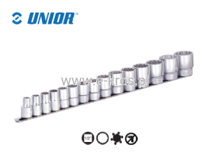 Zestaw nasadek 1/2" 3/8"-1.1/4" 12-kątne Unior