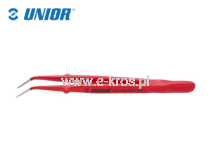 Pinceta precyzyjna VDE 150mm wygięta Unior