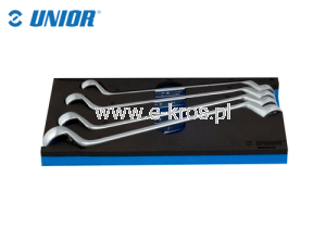 Zestaw kluczy oczkowych osadz. dwustr. 4szt. Unior