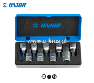Zestaw nasadek 1/2" HX  6-kątne 9 szt. Unior