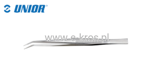 Pinceta precyzyjna wygięta 165mm Unior