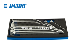 Zestaw kluczy płasko-oczko.wkładka 8-24mm dł Unior