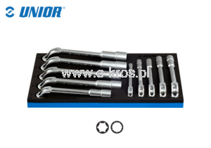 Zestaw kluczy fajkowych 6 i 12-kątnych 10el. Unior