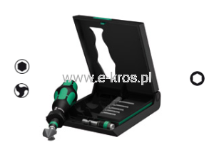 Zestaw pogłębiaczy z ręk. i uchwyt. 8el. 3-ostrz.