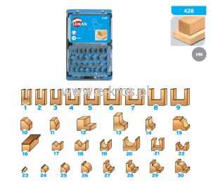 Zestaw frezów trzpieniowych widiowych 30szt.