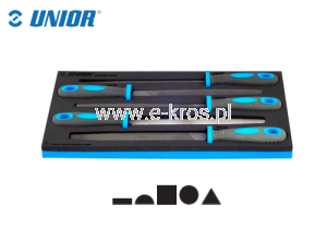 Zestaw pilników równiak na wkładce 5szt. Unior