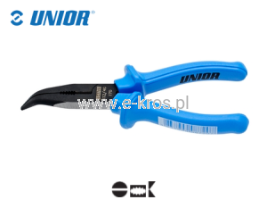 Szczypce tnące półokr. zagięte 170mm czarne Unior