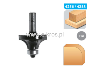 Frez trzpieniowy widiowy 38x19xR12 trzpień 6mm