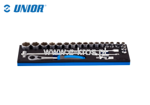 Zestaw kluczy nasadowych 1/2" 23szt. wkładka Unior