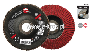 Tarcza listkowa INOX 125x22,23mm A-120 wypukła