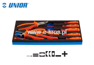 Zestaw narzędzi izolowanych VDE 9szt. Unior