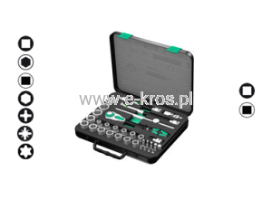 Grzechotka 1/2” Zyklop zestaw SC2 37el. Wera