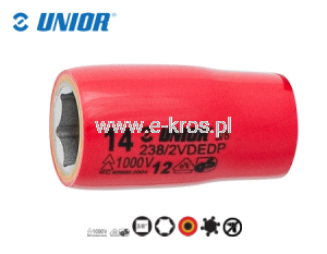 Nasadka 3/8" 17mm  6-kątna VDE Unior