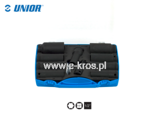 Zestaw nasadek udarowych 1/2"  6-kątne 12el. Unior