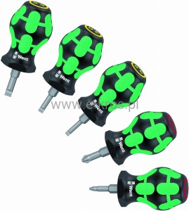 Zestaw wkrętaków krótkich 5szt. STUBBY Set 1 Wera