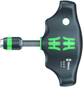 Rękojeść 1/4''x 45mm typu "T'' z magnesem do bitów