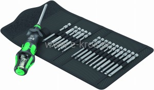 Zestaw końcówek z rękojeścią 19 el. Turbo Imperial Wera