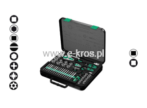 Grzechotka 1/4” Zyklop zestaw 43el. SA/SC 2 Wera