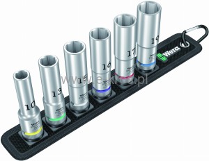 Zestaw końcówek nasadowych 6el. 1/2" zawieszka Deep 1 Wera 