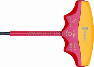 Wkrętak dynamometryczny imbusowy typu "T'' VDE 4x90mm Wera