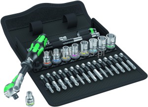 Zestaw narzędzi 1/4'' z grzechotką  Zyklop 28 el. Wera