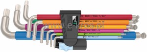 Klucze trzpieniowe z kulką Hex-Plus 9 szt. Wera