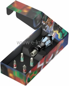 Rękojeść 1/4''x78 mm z magnesem + bity PH TX 5 el. Wera
