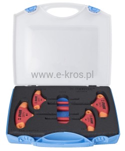 Zestaw kluczy imbusowych uchwyt T  4-8mm VDE 4 szt. Unior