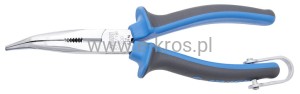 Szczypce tnące półokrągłe zagięte 170mm chromowane z uchwytem Unior