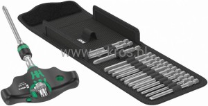 Zestaw trzpieni z rękojeścią ''T'' Kraftform Kompakt 400 RA Imperial Set 1, 17el. Wera