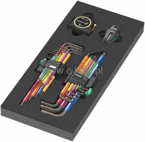 Zestaw kluczy trzpieniowych Multicolour na wkładce - 20el. Wera