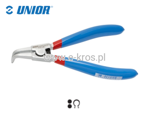 Szczypce do pierścieni zew. odgięte 220mm Unior