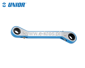 Klucz oczkowy z grzechotką 10x11mm odgięty Unior