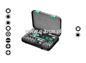 Grzechotka 1/4” Zyklop zestaw 42el. SA2 Wera