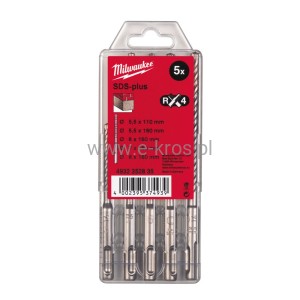 Zestaw wierteł SDS-Plus RX4 fi 5,5 - 8mm (5 szt.)