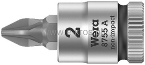 Nasadka 1/4" PZ 2x28mm z pierścieniem Wera