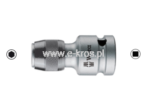 Adapter do bitów 1/4''x50mm kwadrat 1/2'' Wera