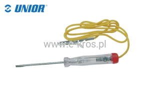 Tester instalacji elektrycznej 6-24 V 180mm Unior