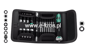 Grzechotka 1/4" Zyklop etui 26el. Wera