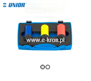 Zestaw nasadek udarowych 1/2" do felg 3el. Unior
